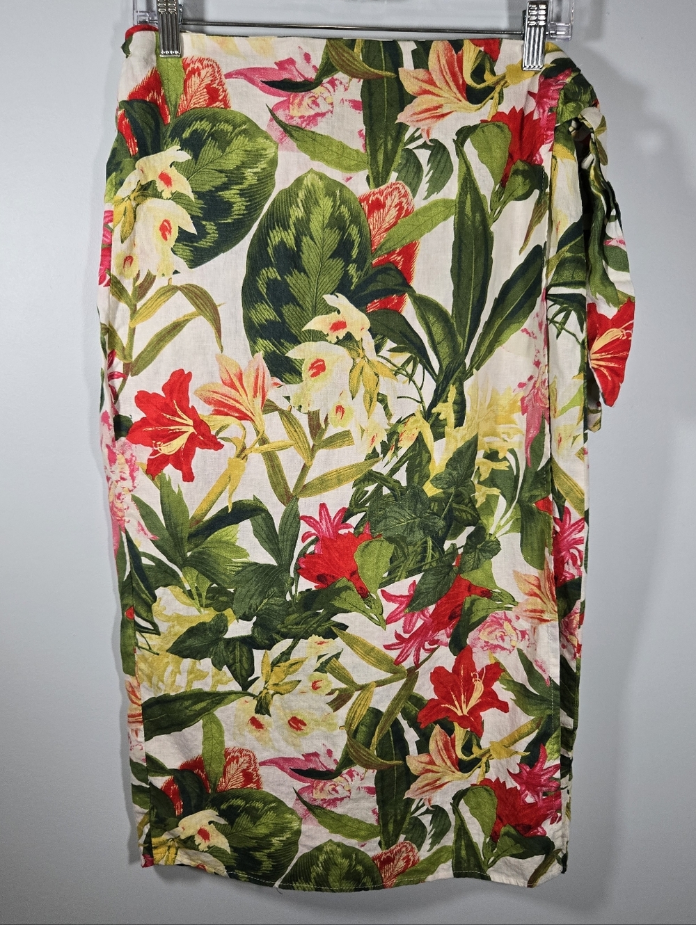 Panama Jack Tropical Wrap Midi Skirt Size Medium Beach Vacation‎ Resort Wear